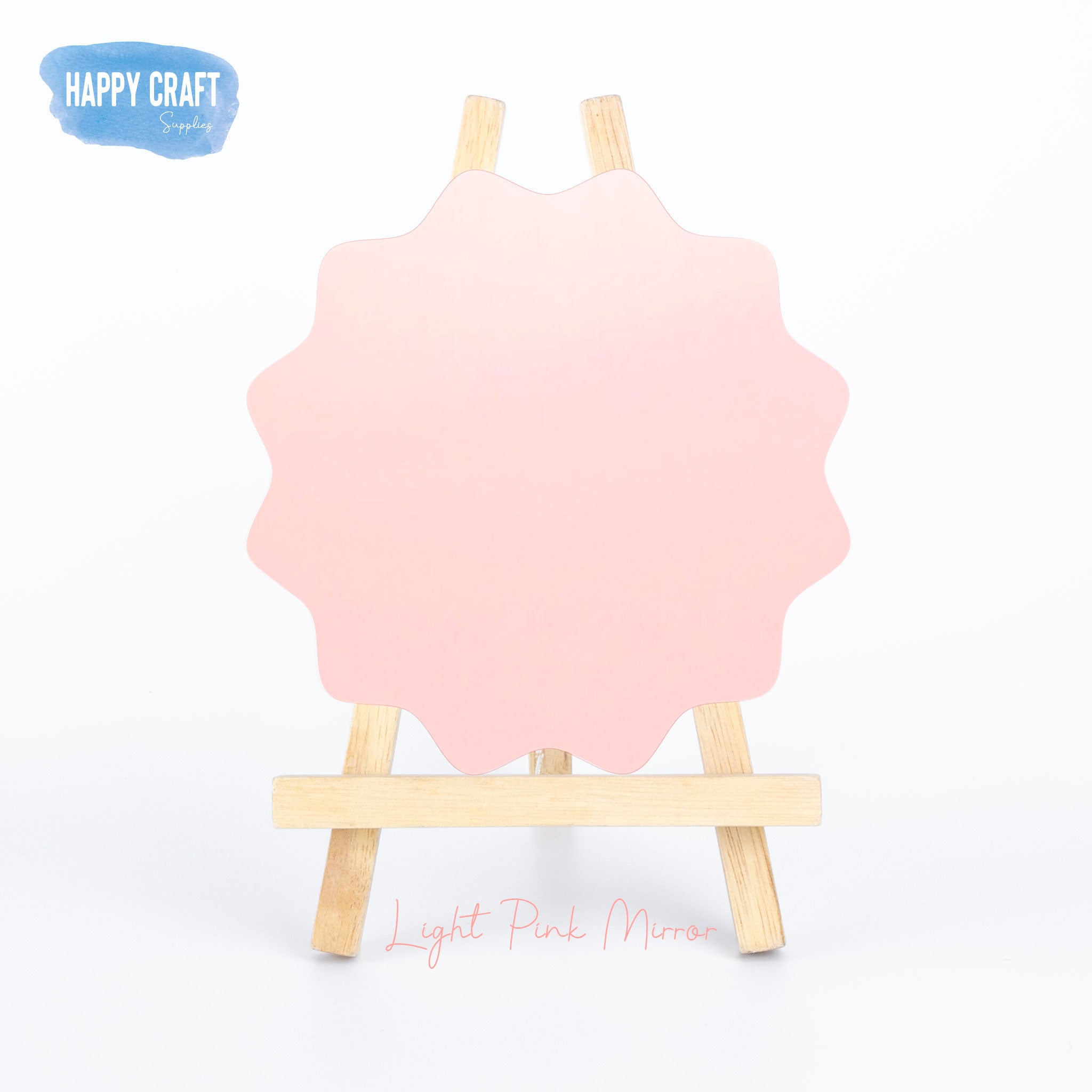 Acrylic Blank Place Card Flat - Wavy Semi Circle Large
