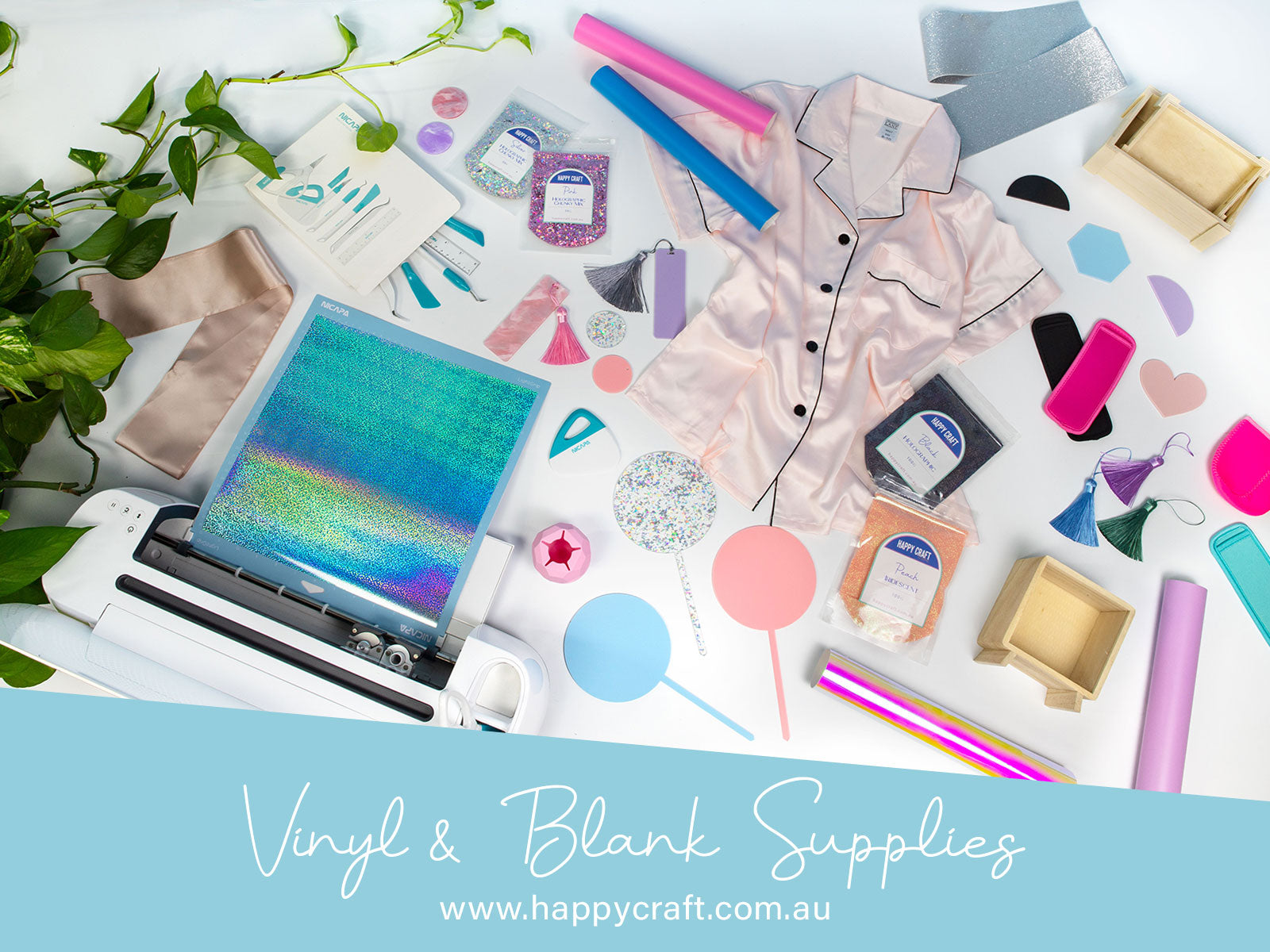 Happy Craft Supplies Adhesive Vinyl, HTV, Acrylic Blanks & more!