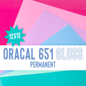 ORACAL 651 GLOSS Permanent Adhesive Vinyl - 12inch X 12inch