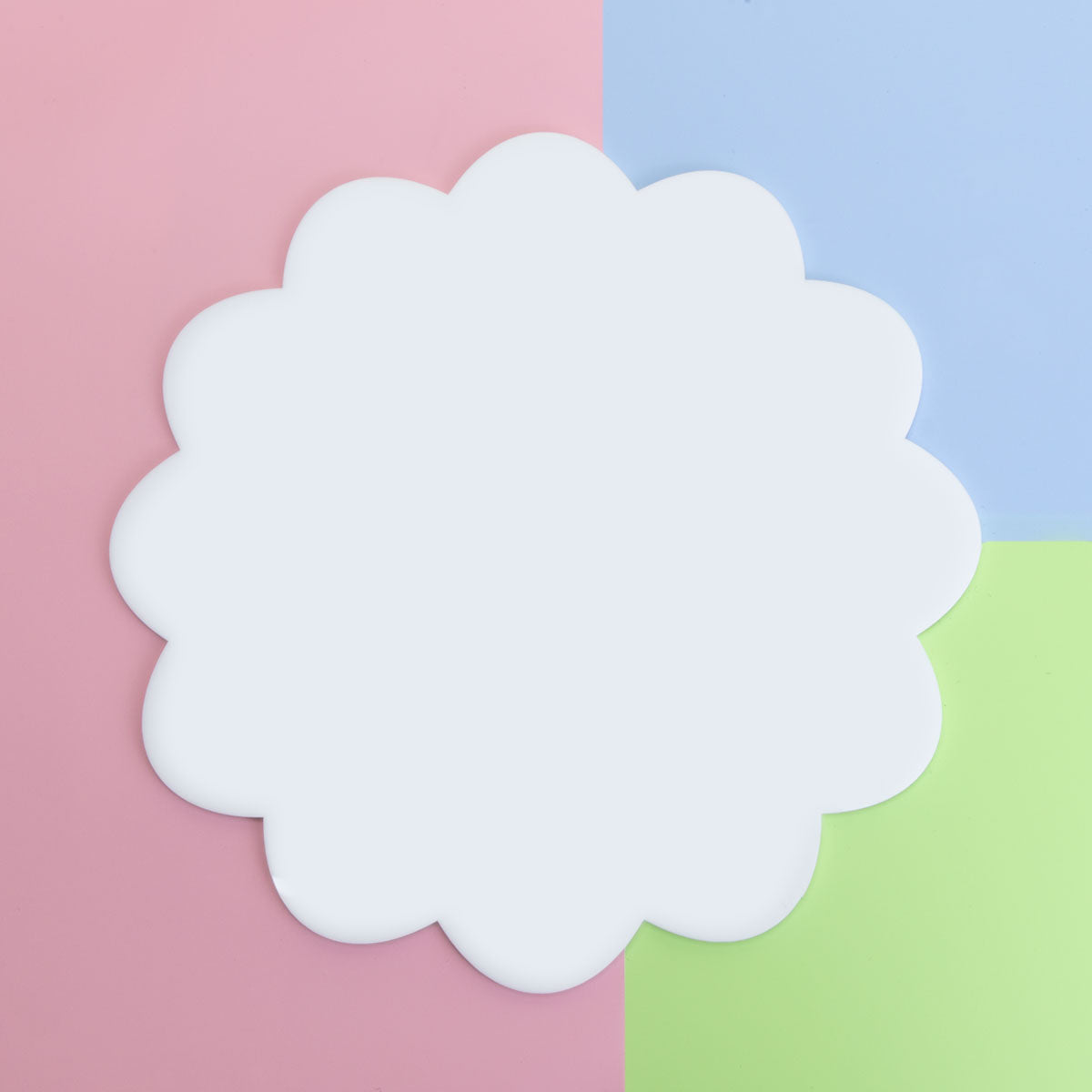 Acrylic Blank Scallop Circle - 150mm