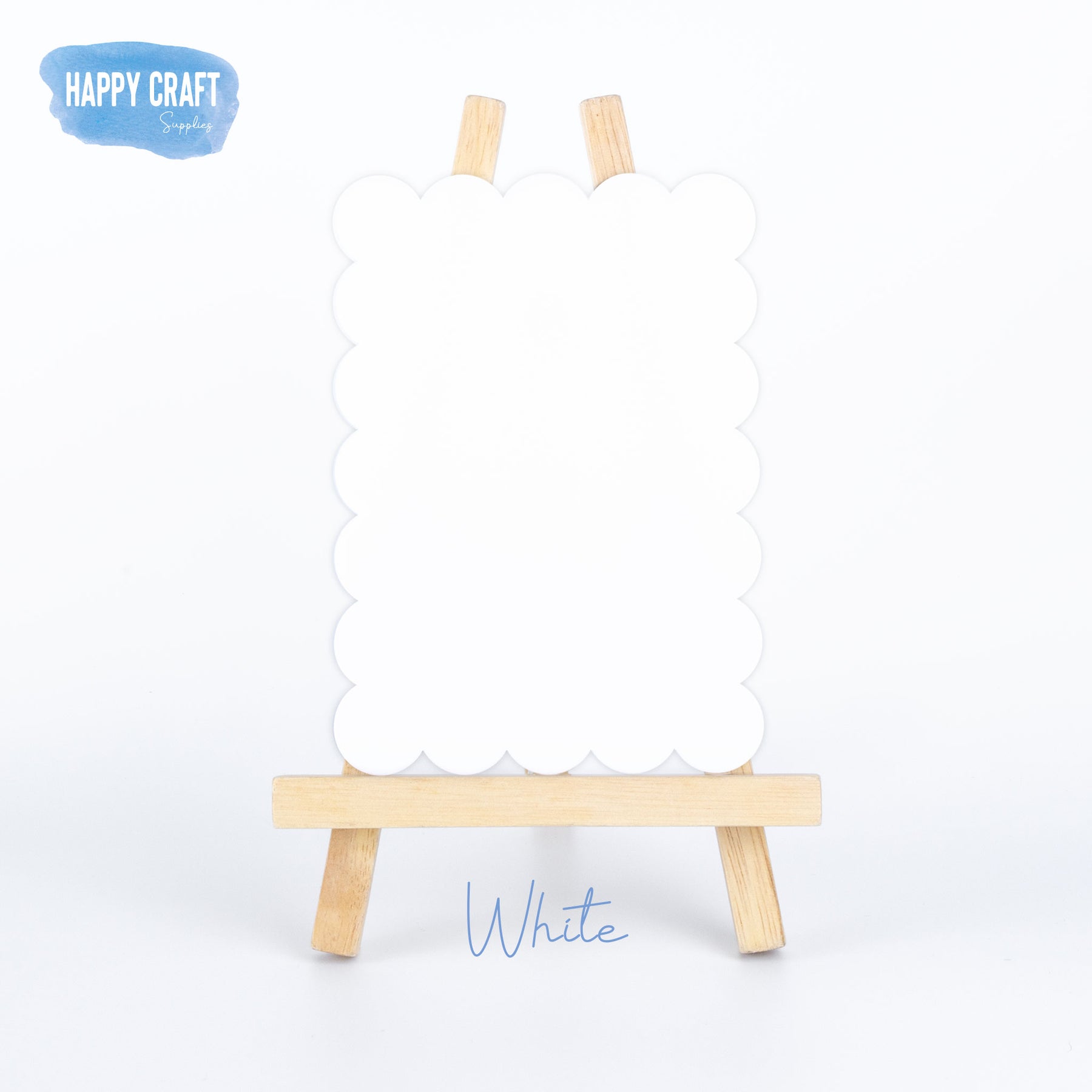 Acrylic Blank Scallop Rectangle - A4