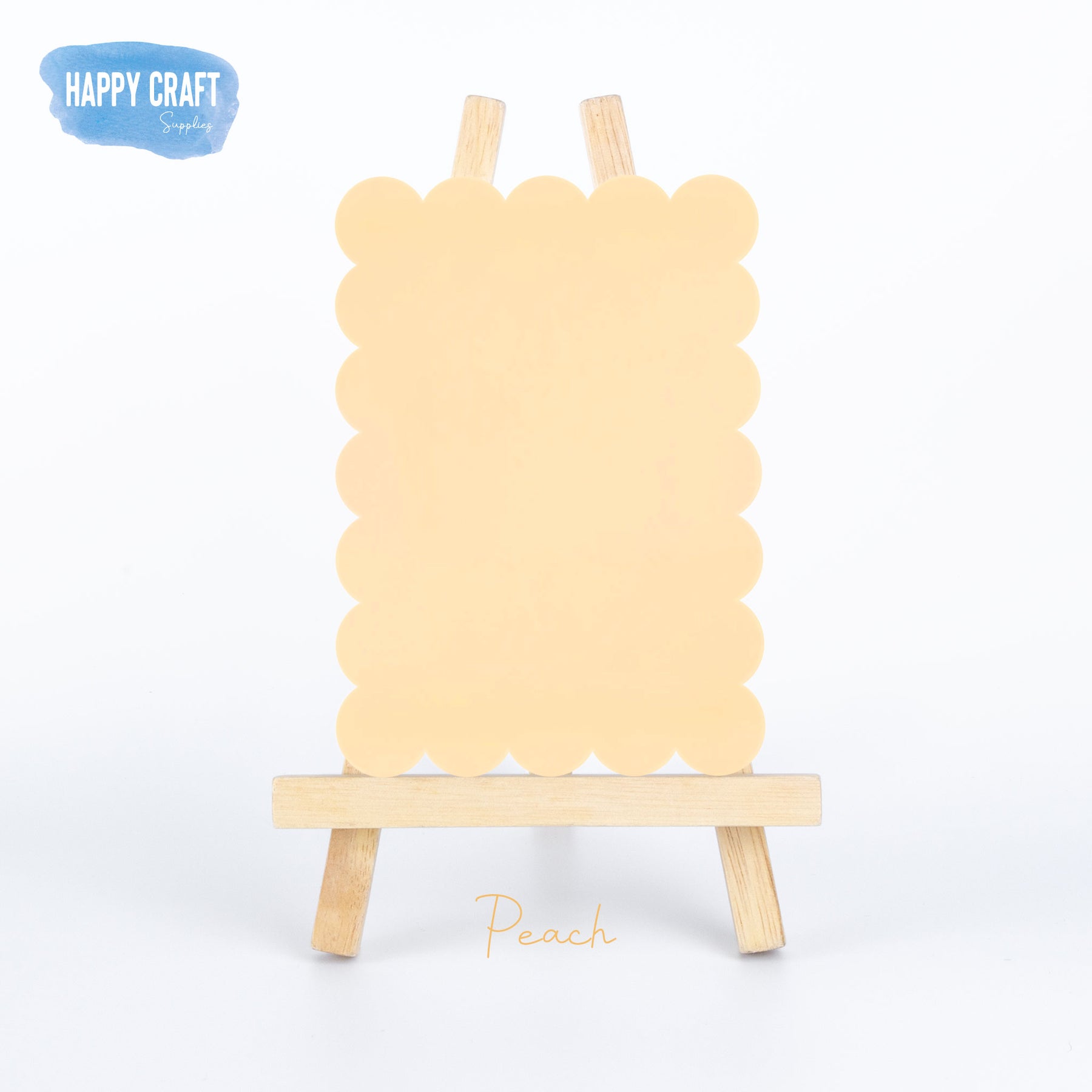 Acrylic Blank Scallop Rectangle - A4