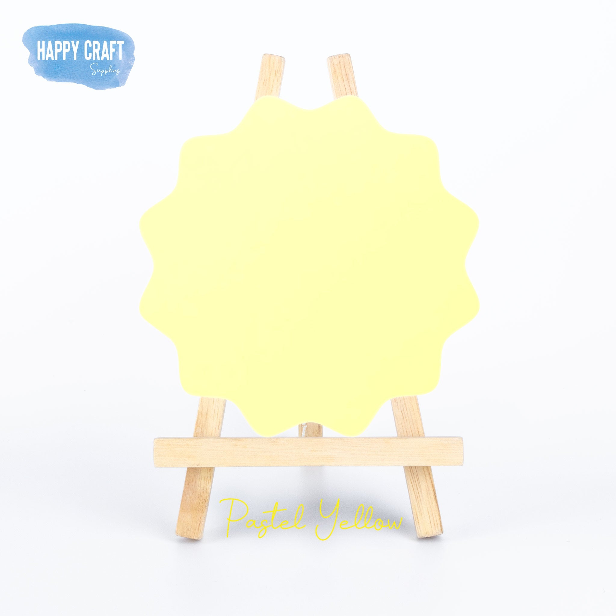 Acrylic Blank Place Card Flat - Wavy Circle 90mm