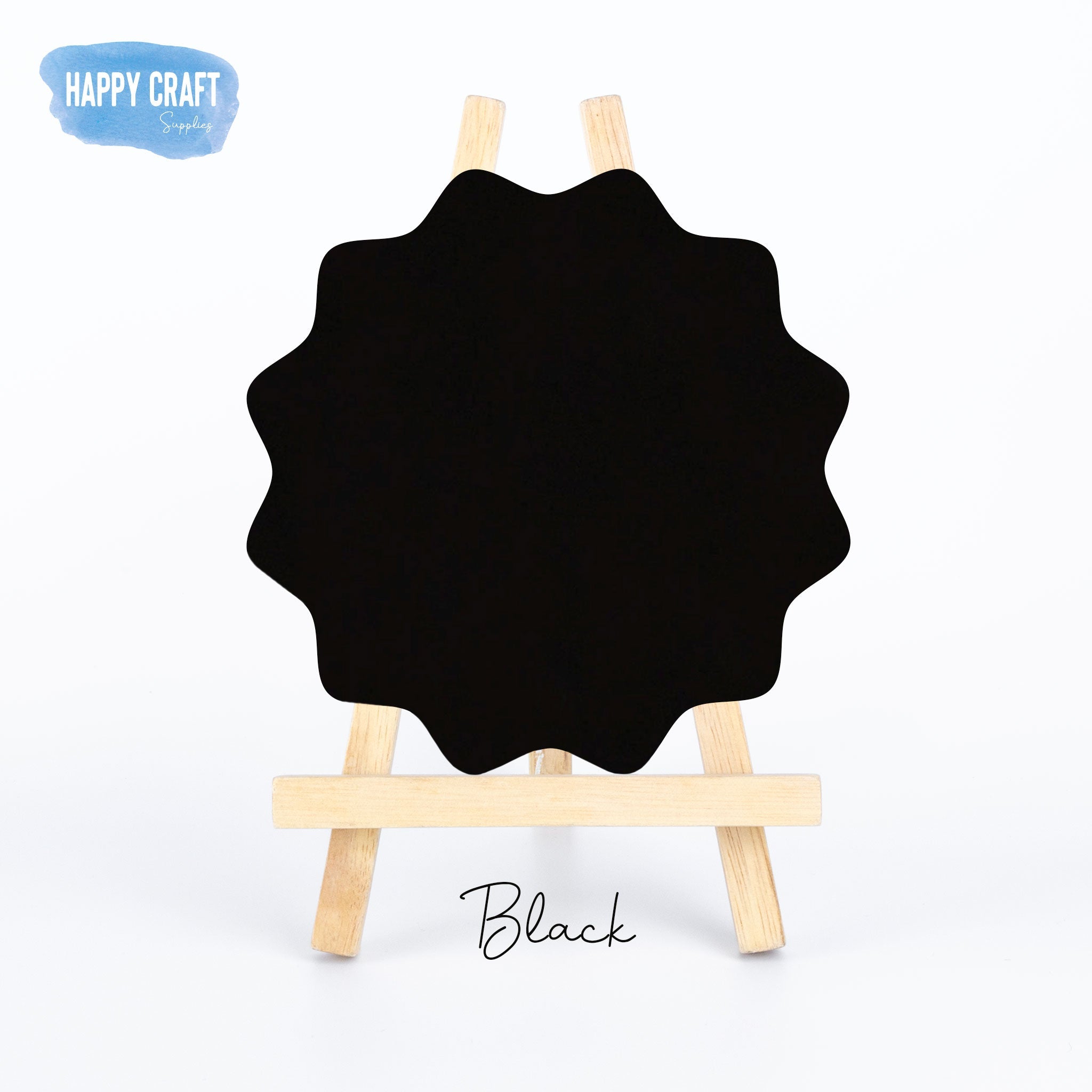 Acrylic Blank Place Card Flat - Wavy Circle 90mm