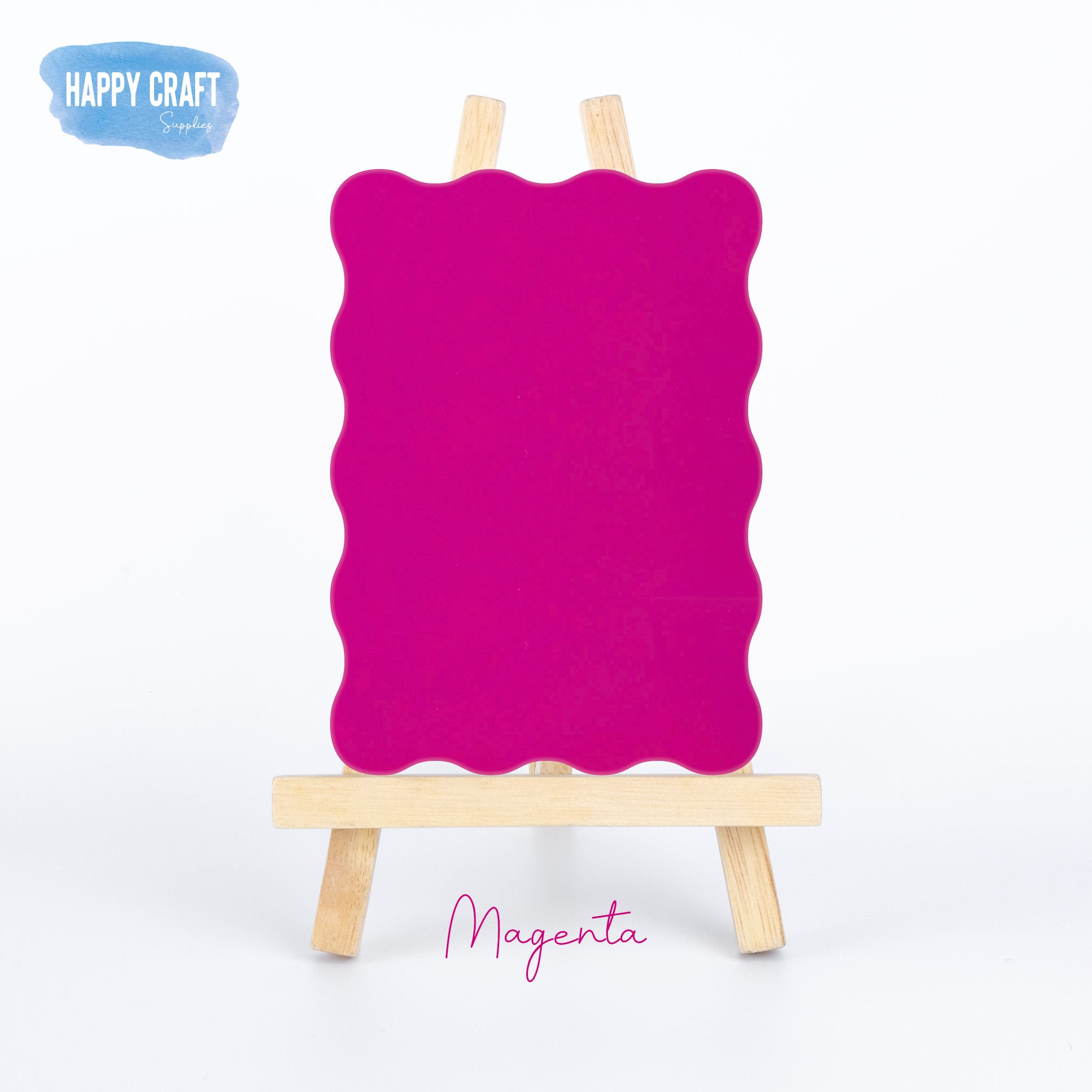 Acrylic Blank Wavy Rectangle - A3