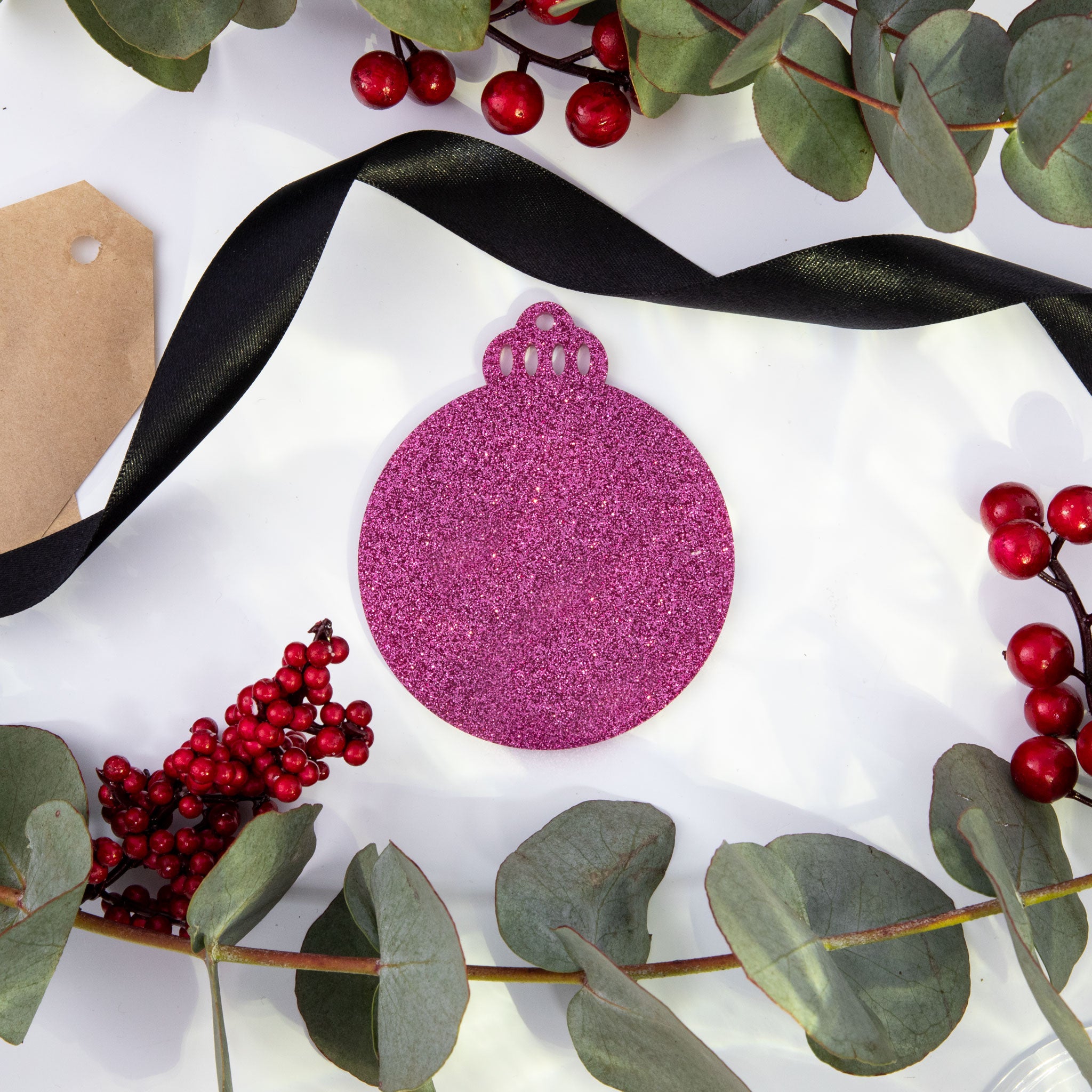Acrylic Blank Baubles - Glitter Colours