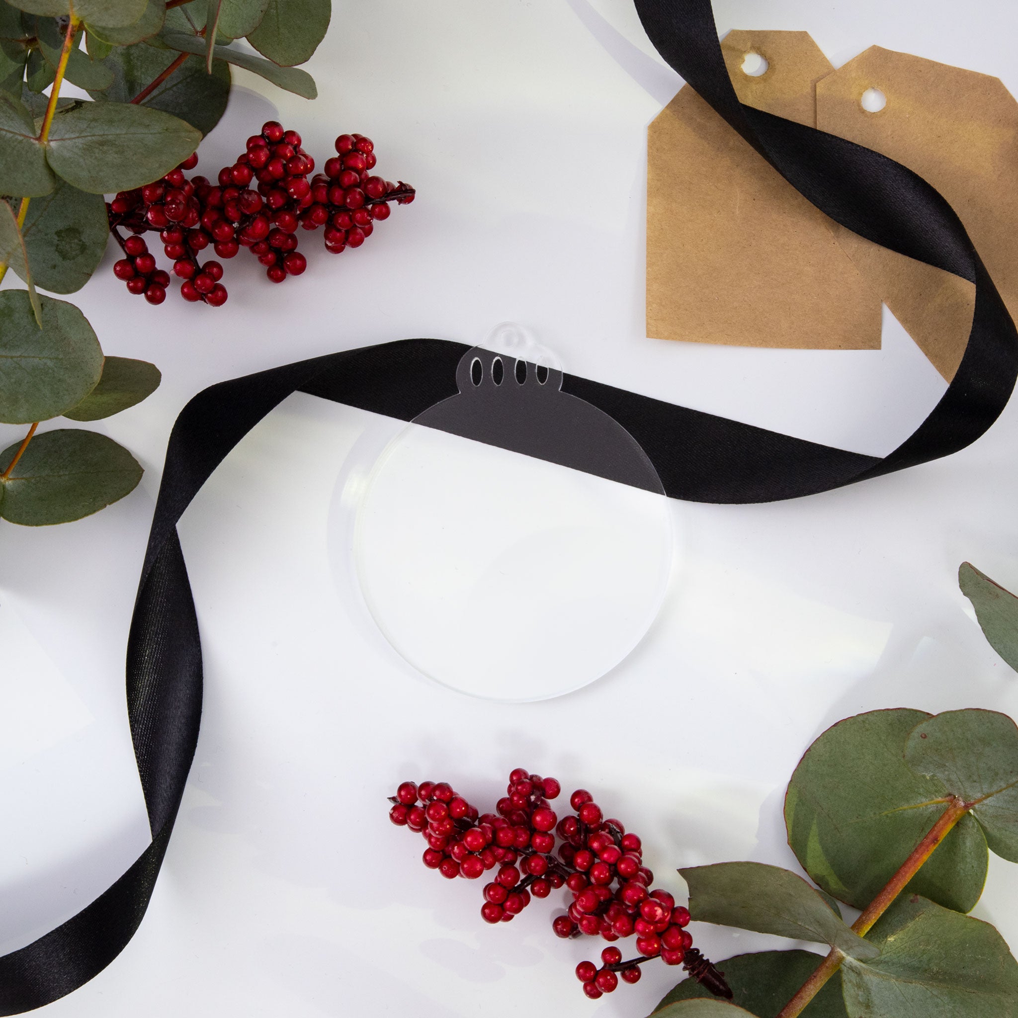 Acrylic Blank Traditional Baubles - Solid Colours