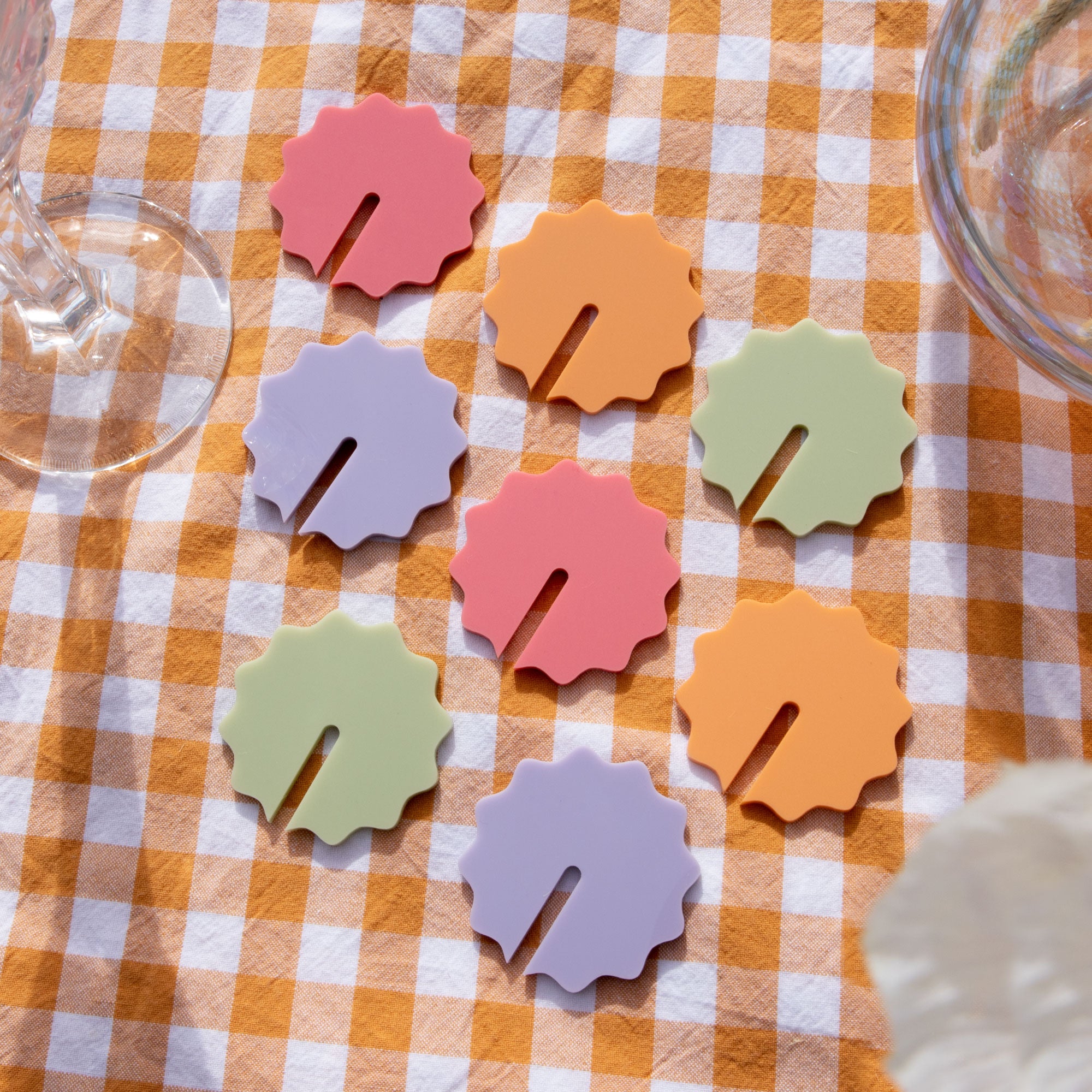 Acrylic Blank Wavy Drink Tags