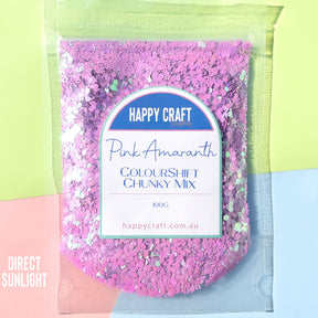 Chunky Glitter Colour Shift Mix - Pink Amaranth
