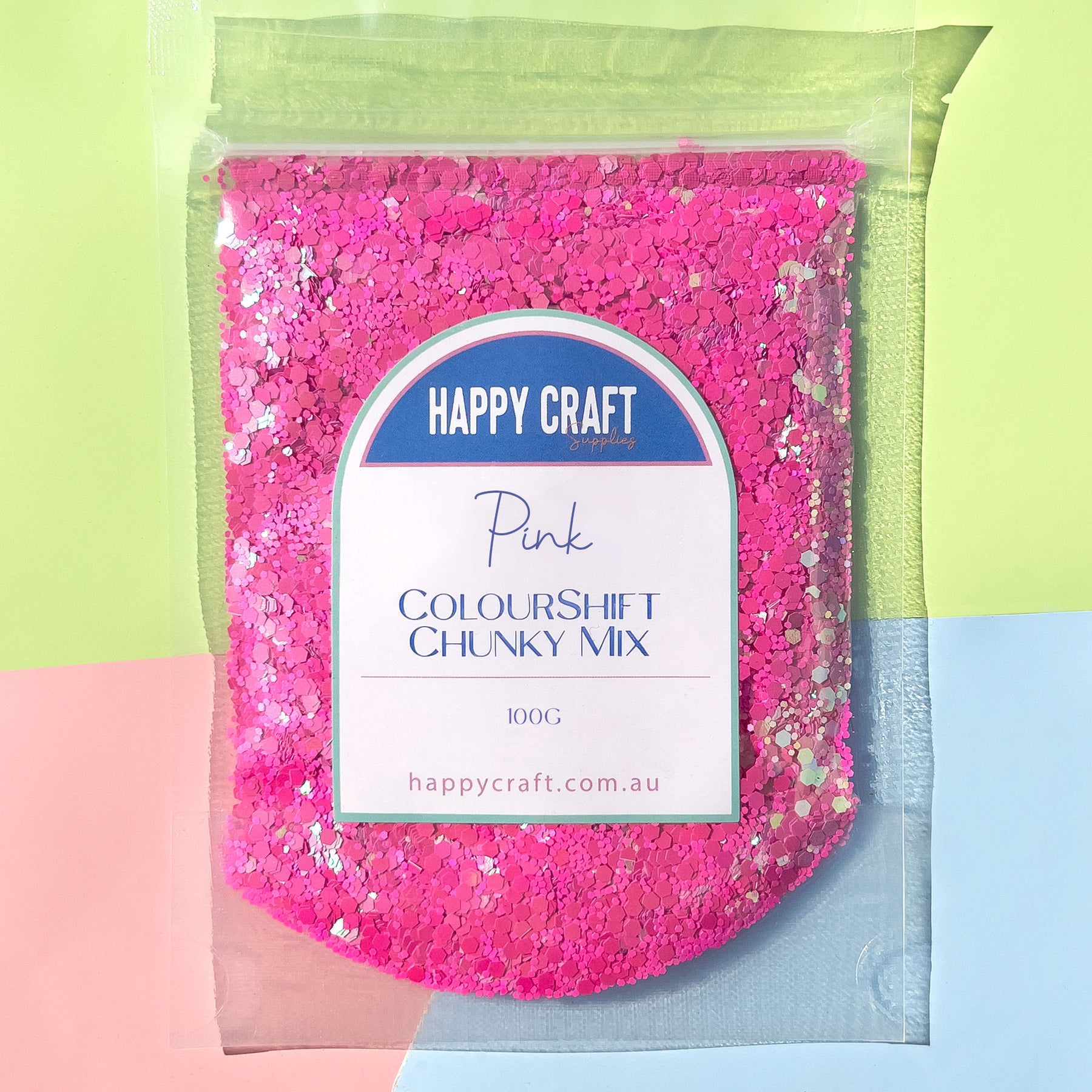 Chunky Glitter Colour Shift Mix - Pink