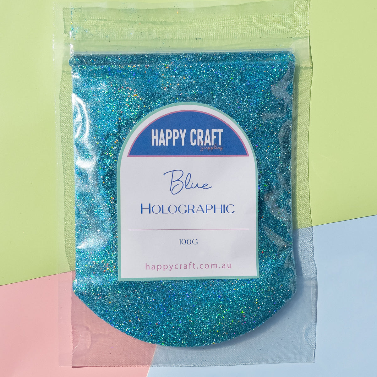 Fine Glitter Bag Holographic - Blue
