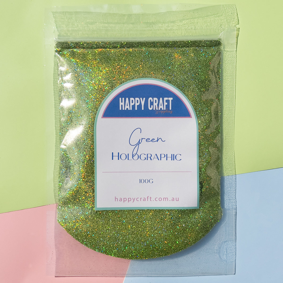 Fine Glitter Bag Holographic - Green