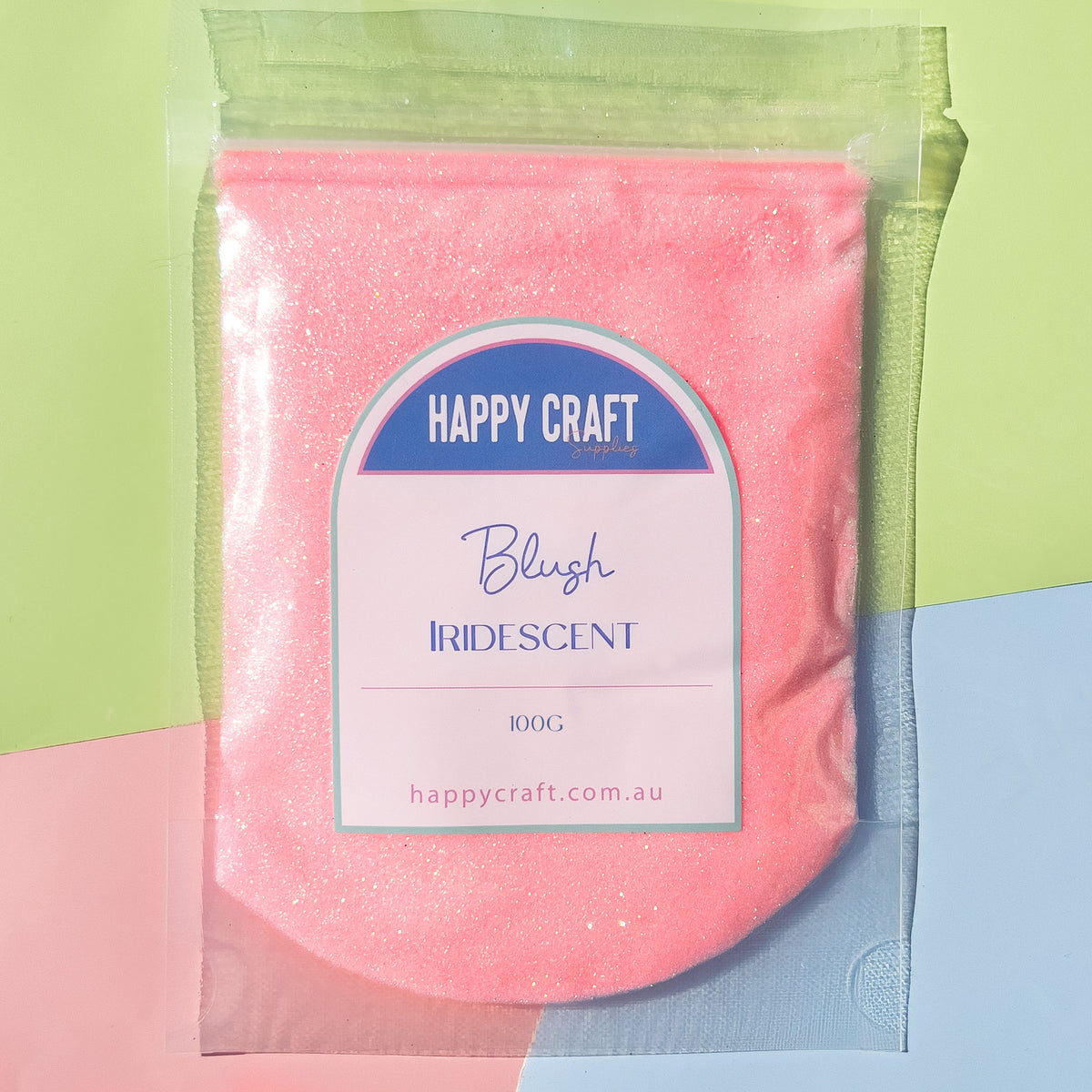Fine Glitter Bag Iridescence - Blush Pink