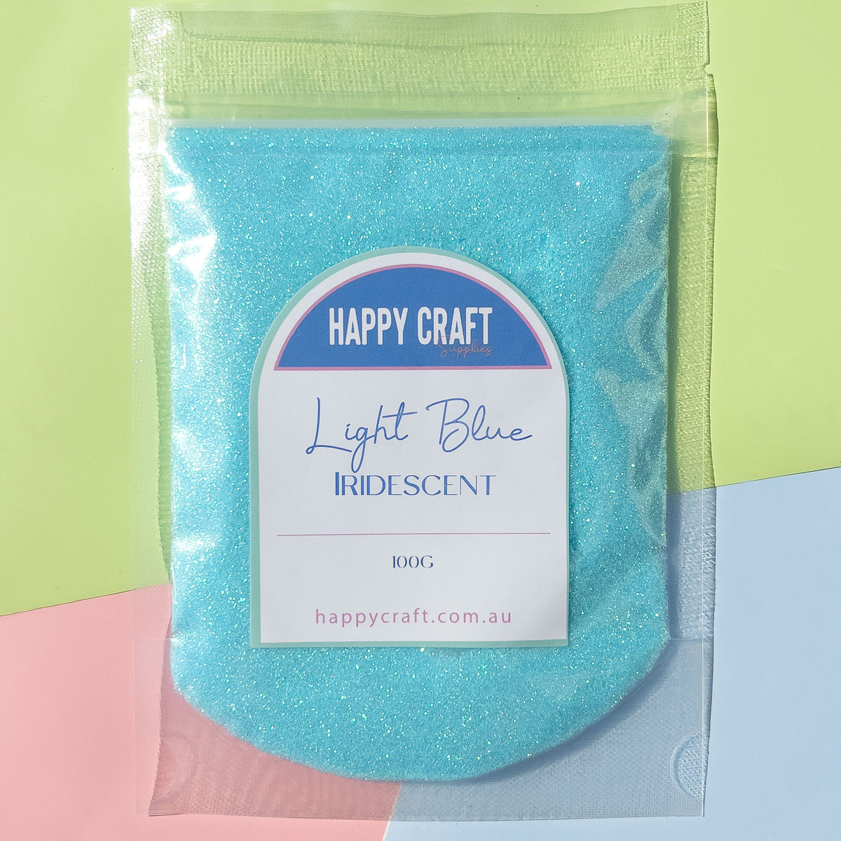 Fine Glitter Bag Iridescence - Light Blue
