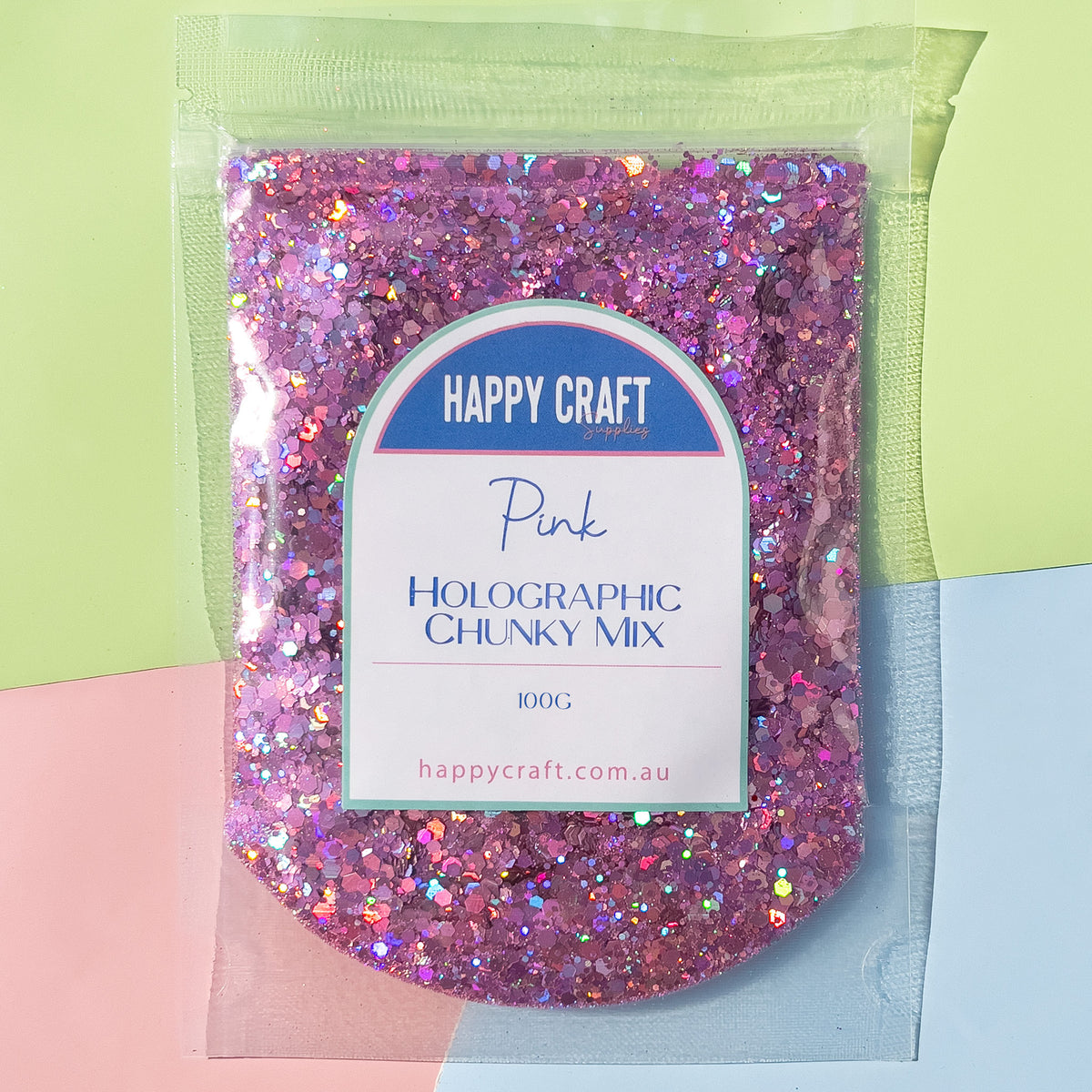 Chunky Glitter Mix Holographic - Pink