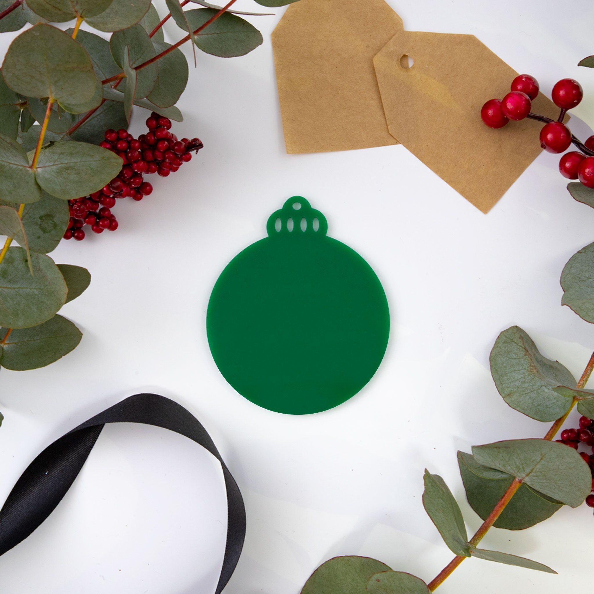 Acrylic Blank Traditional Baubles - Solid Colours