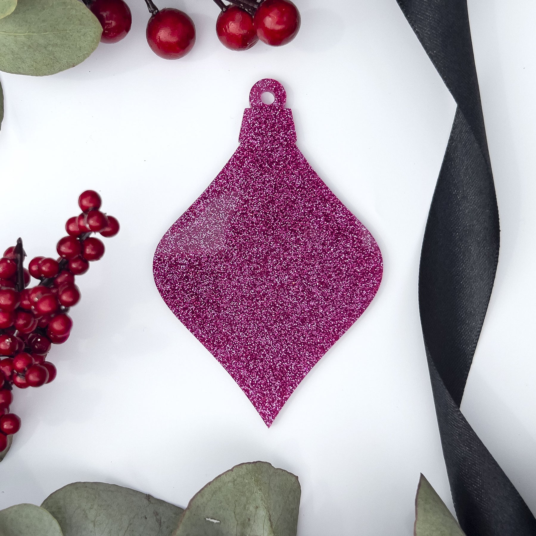 Acrylic Blank Baubles - Glitter Colours