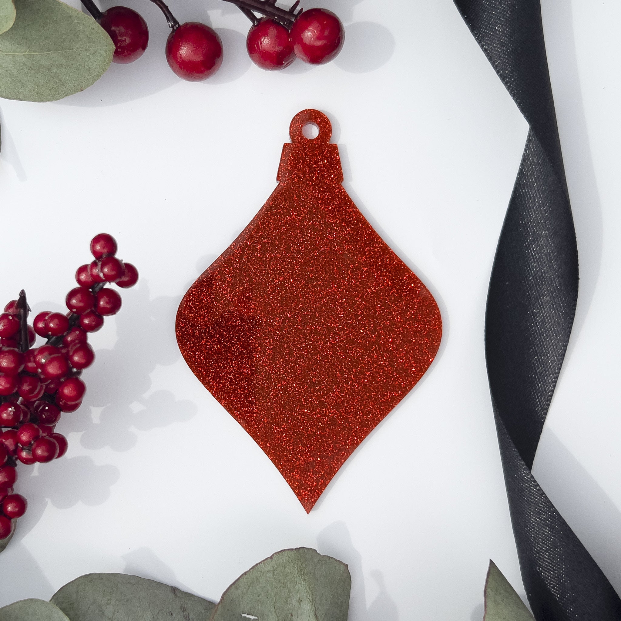 Acrylic Blank Baubles - Glitter Colours