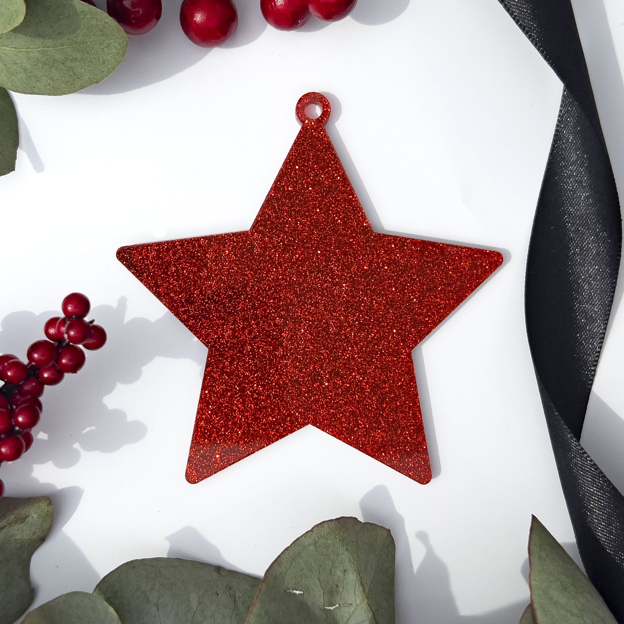 Acrylic Blank Baubles - Glitter Colours