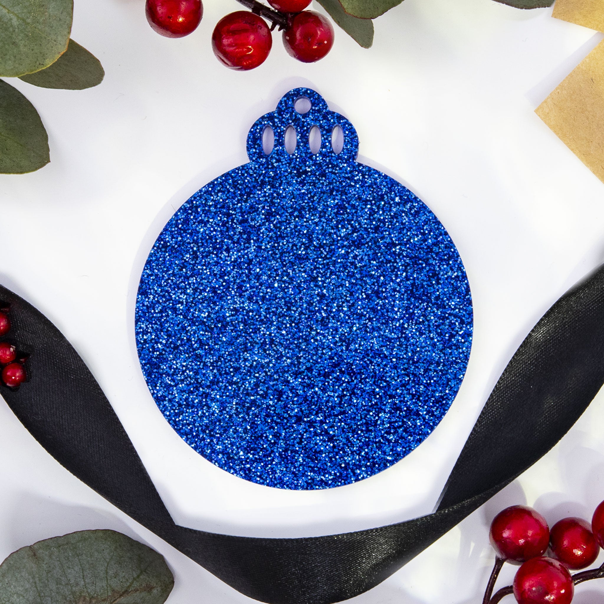 Acrylic Blank Baubles - Glitter Colours