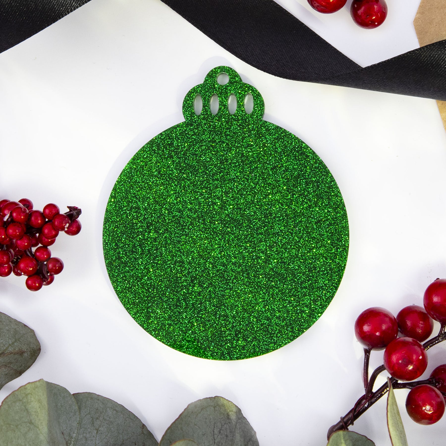Acrylic Blank Baubles - Glitter Colours