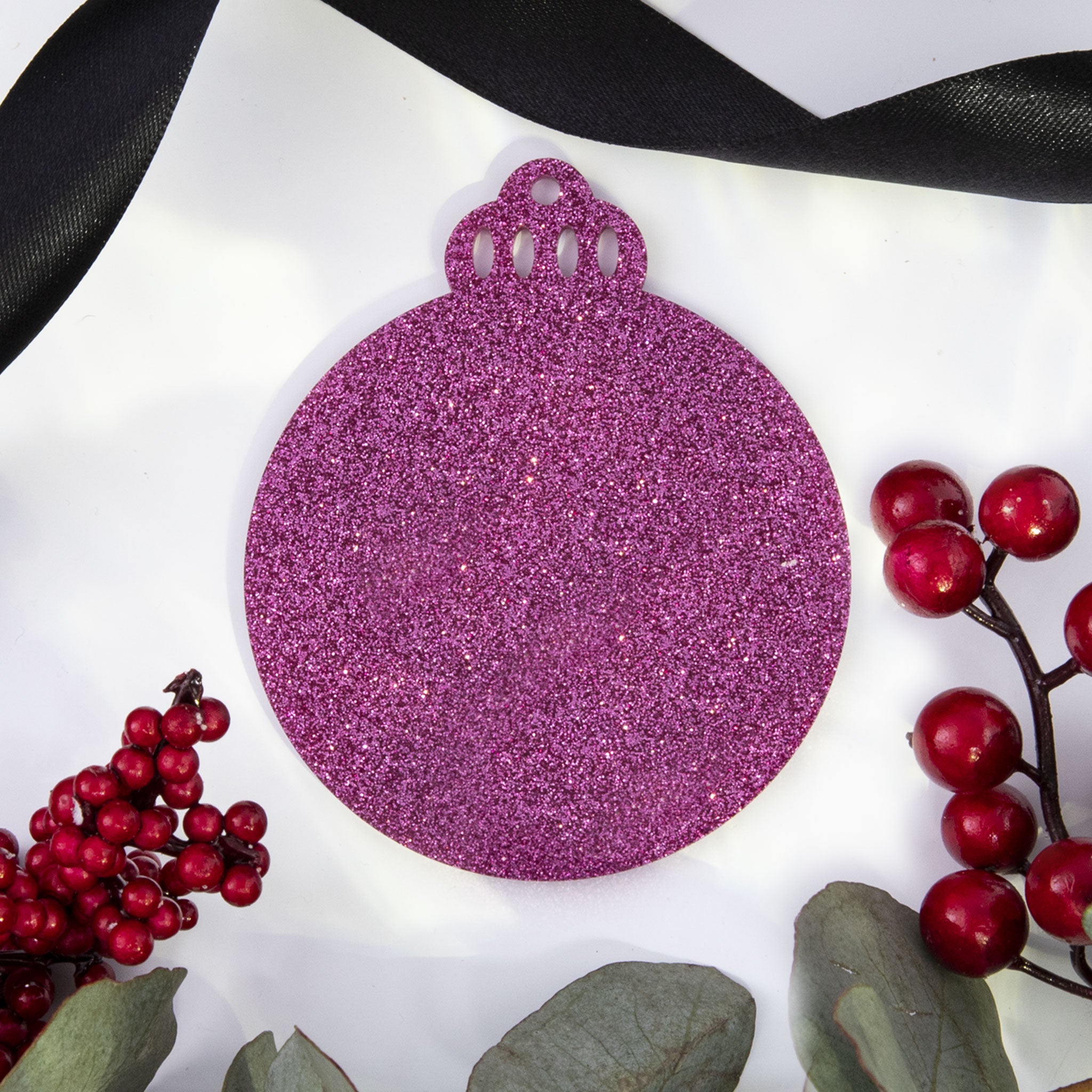 Acrylic Blank Baubles - Glitter Colours