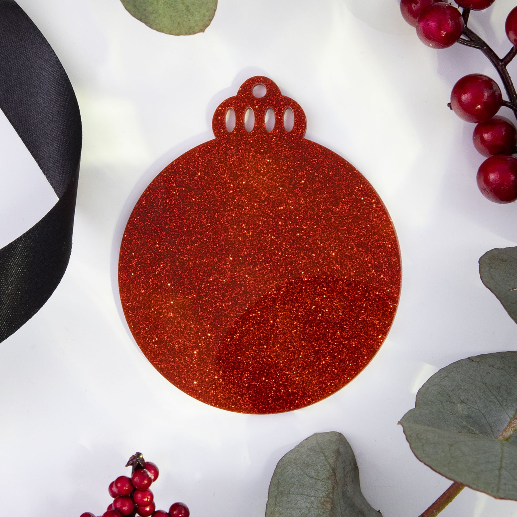 Acrylic Blank Baubles - Glitter Colours