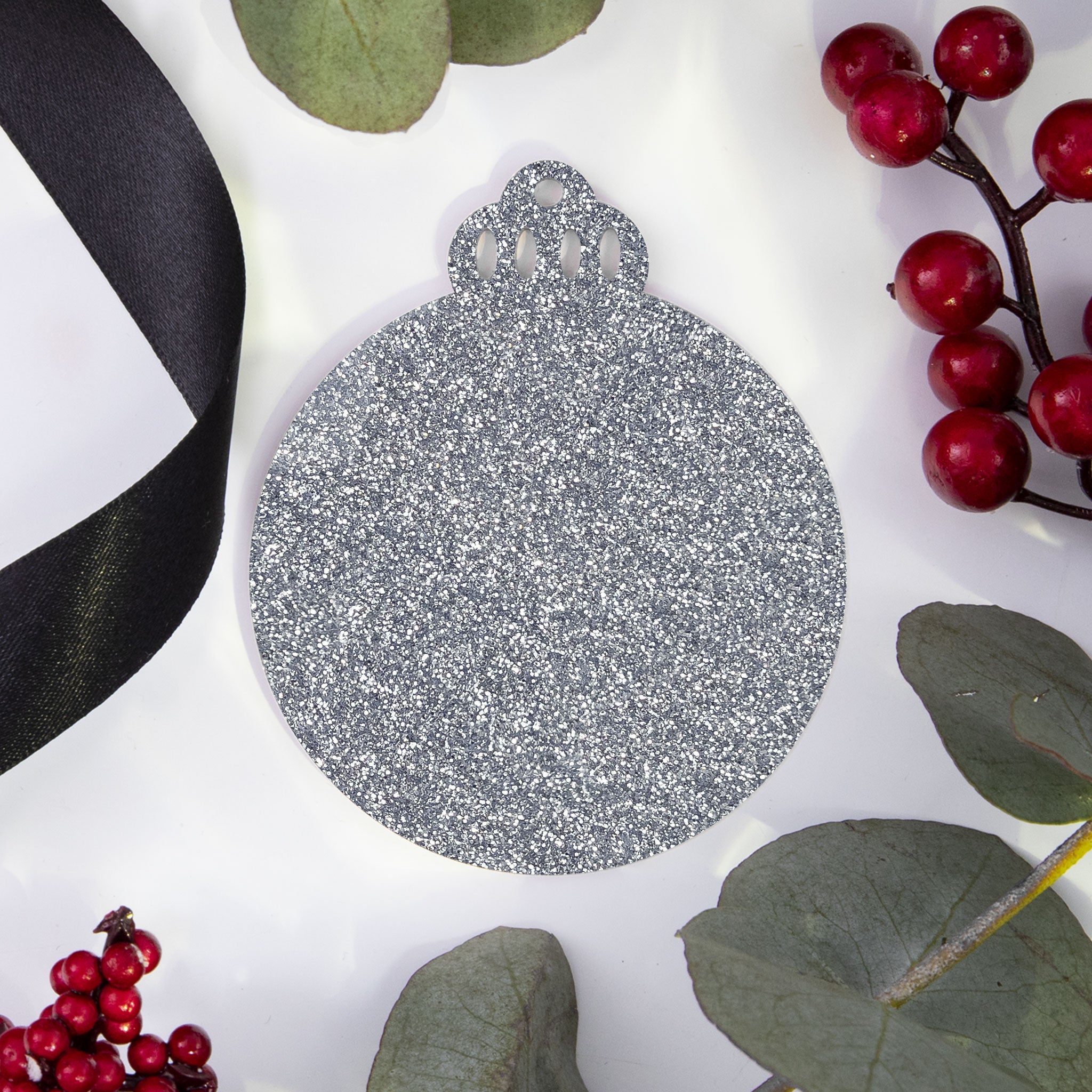 Acrylic Blank Baubles - Glitter Colours