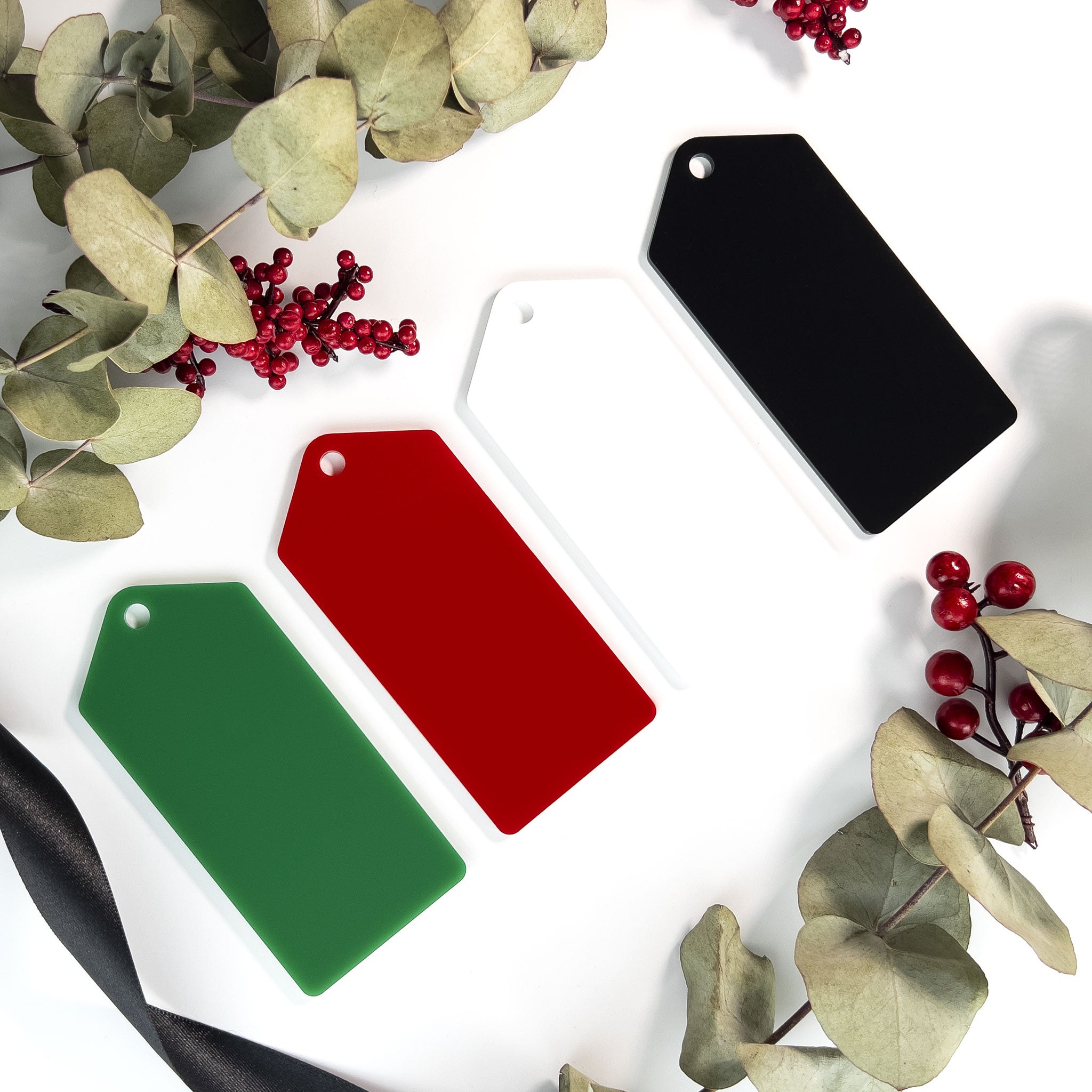Acrylic Blank XL Tags- Solid Colours
