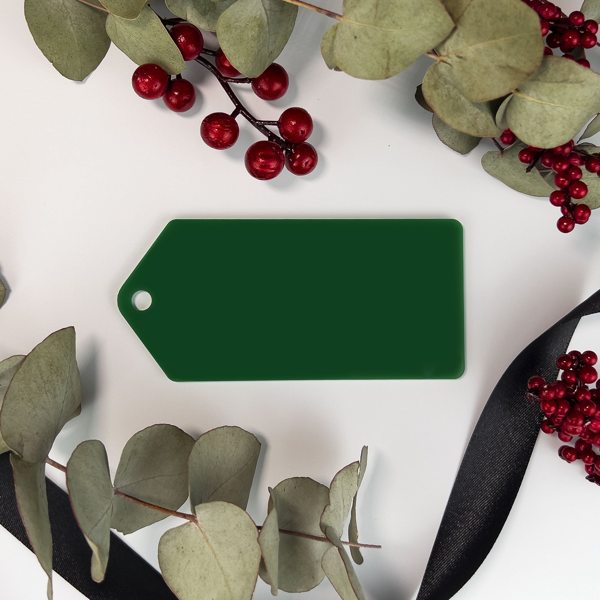 Acrylic Blank XL Tags- Solid Colours