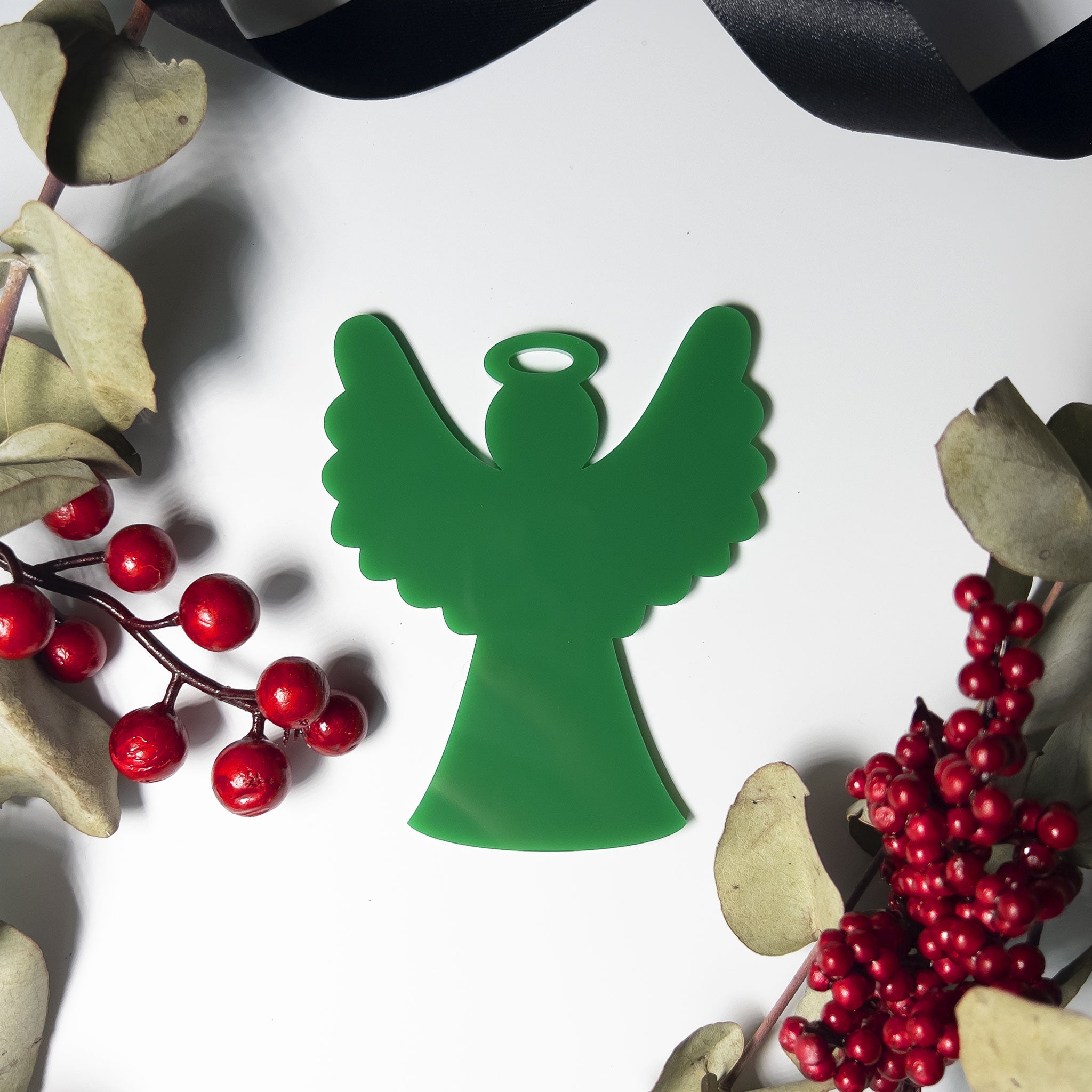 Acrylic Blank Angel Baubles - Solid Colours