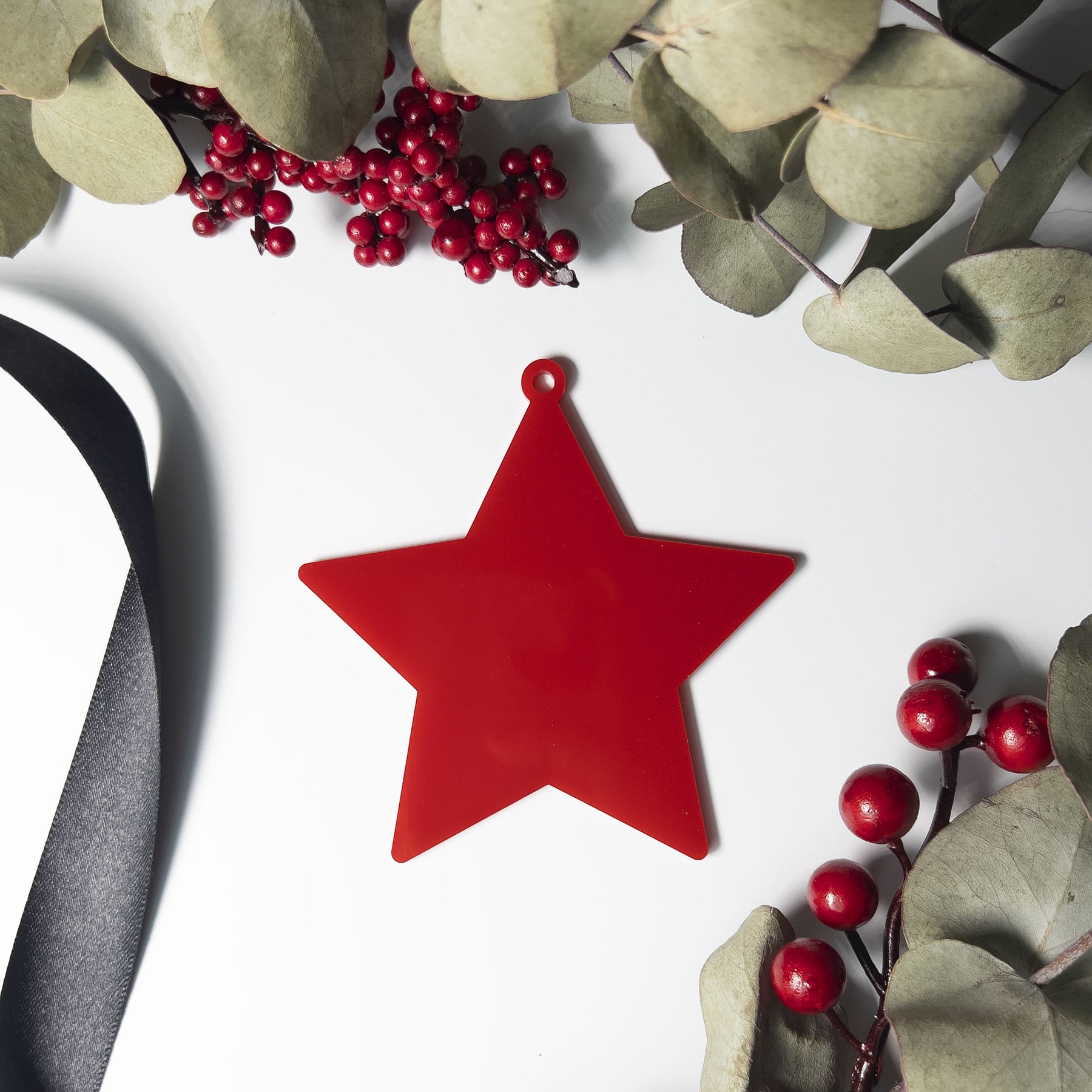 Acrylic Blank Star Baubles - Solid Colours