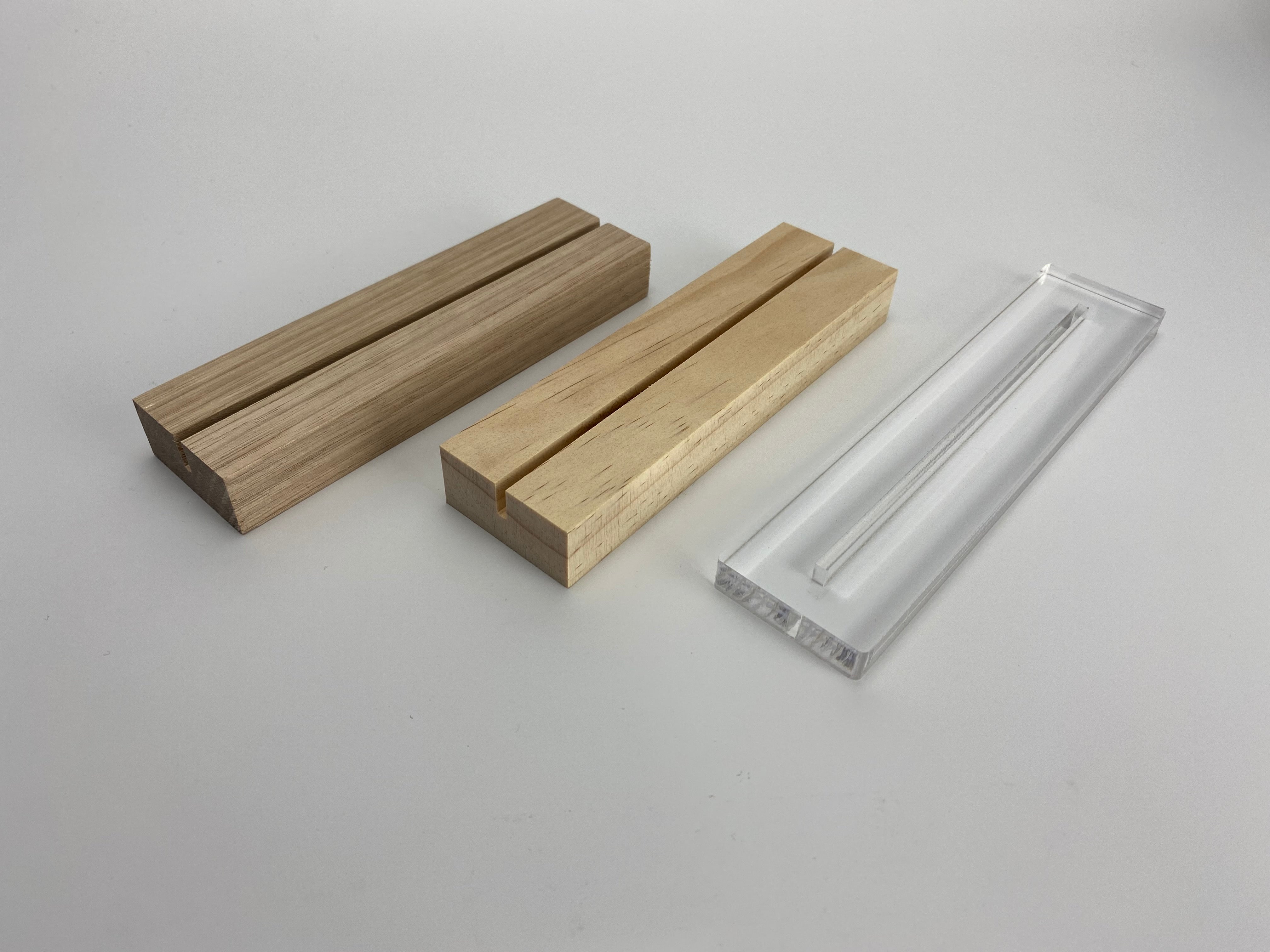 Single Slot Wooden Sign Stands -Tasmanian Oak