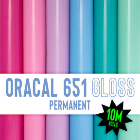 ORACAL 651 GLOSS Permanent Adhesive Vinyl - 30.5cm X 10m