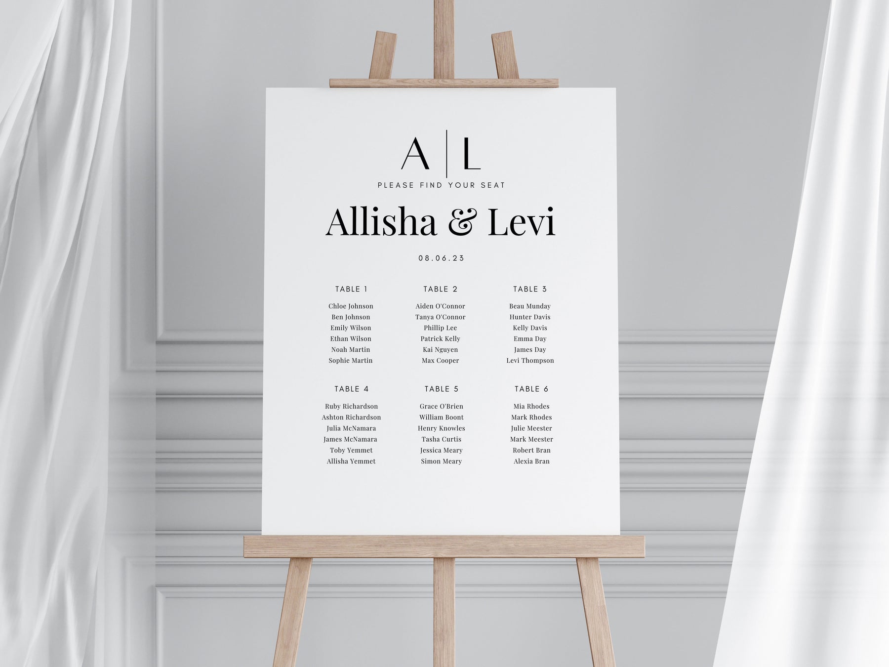 Sweetness Collection - Seating Chart