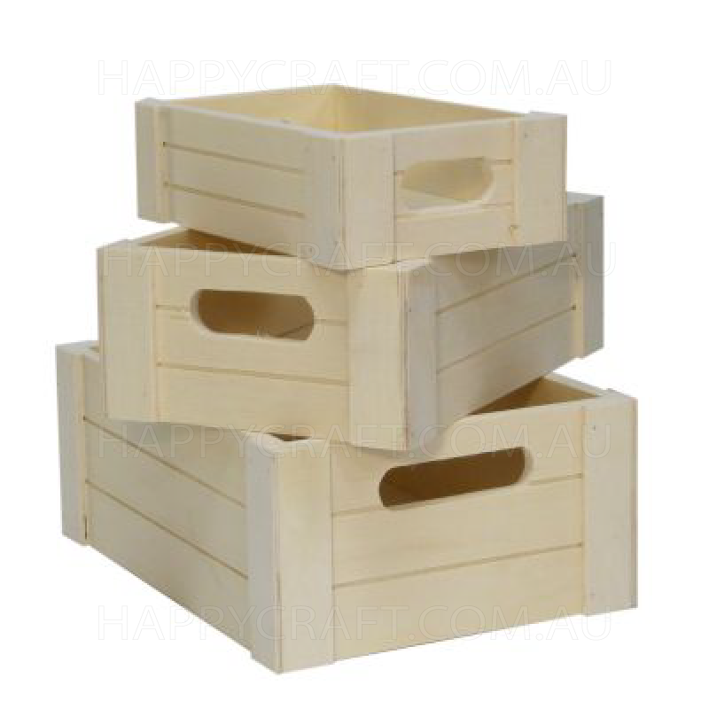 Wood Crates 3pk