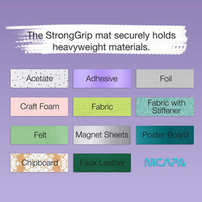 NICAPA Silhouette Cutting Mats (3 Pack Mix Grip) 12x12