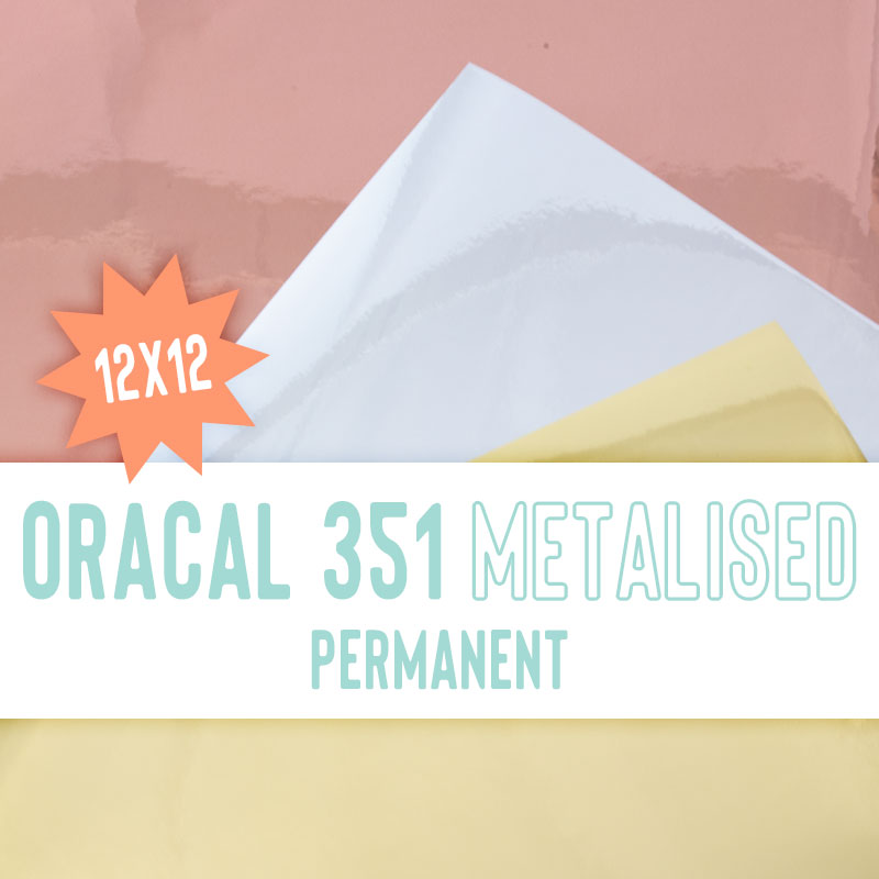 ORACAL 351 Metalised Permanent Adhesive Vinyl - 12inch X 12inch