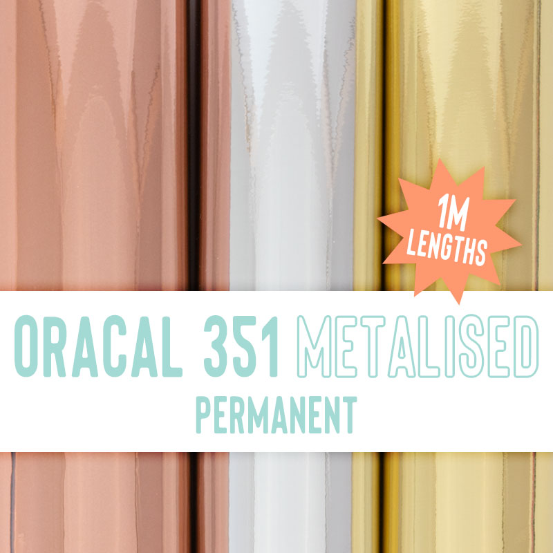 ORACAL 351 Metalised Permanent Adhesive Vinyl - 30.5cm X 1m