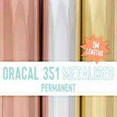 ORACAL 351 Metalised Permanent Adhesive Vinyl - 30.5cm X 1m