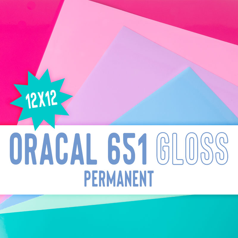 ORACAL 651 GLOSS Permanent Adhesive Vinyl - 12inch X 12inch