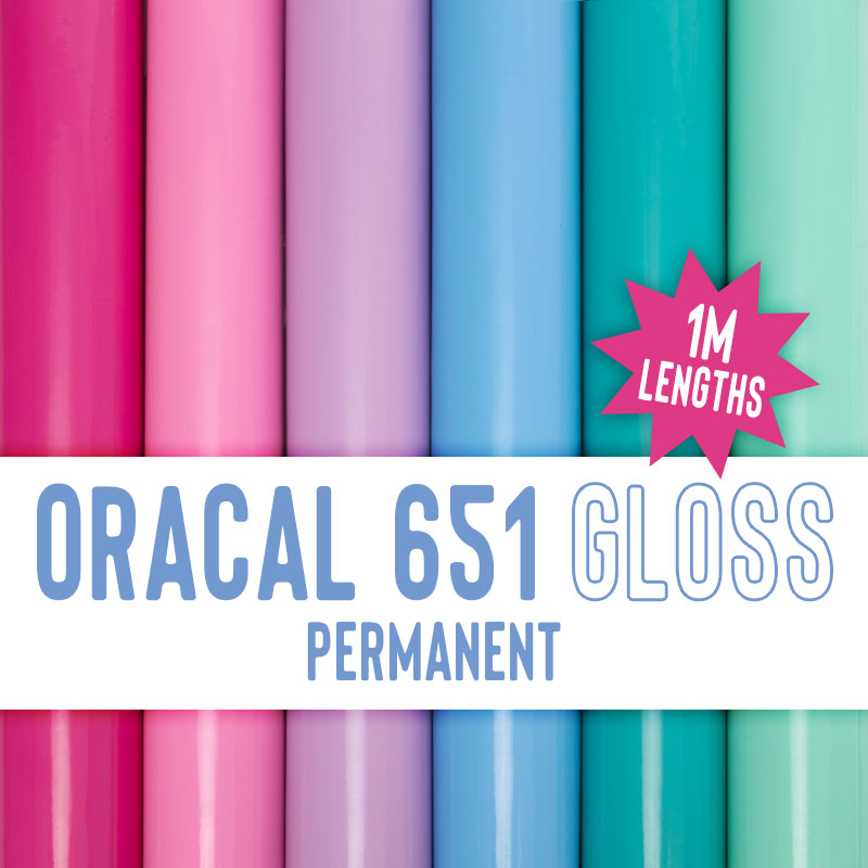 ORACAL 651 GLOSS Permanent Adhesive Vinyl - 30.5cm X 1m