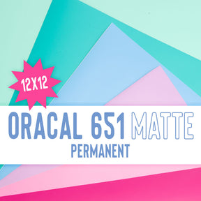 ORACAL 651 MATTE Permanent Adhesive Vinyl - 12inch X 12inch