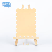 Acrylic Blank Place Card Flat - Scallop Rectangle Large