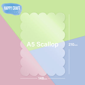 Acrylic Blank Scallop Rectangle - A5