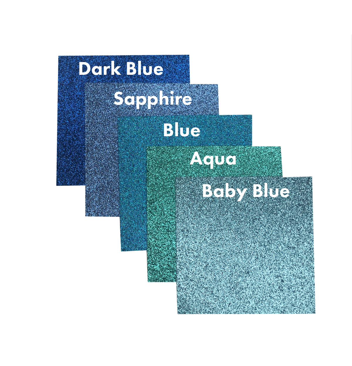 Blue Hues Glitter Cardstock Mix Packs