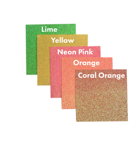 Coral Orange Glitter Cardstock 5/10/20pk - CLEARANCE-