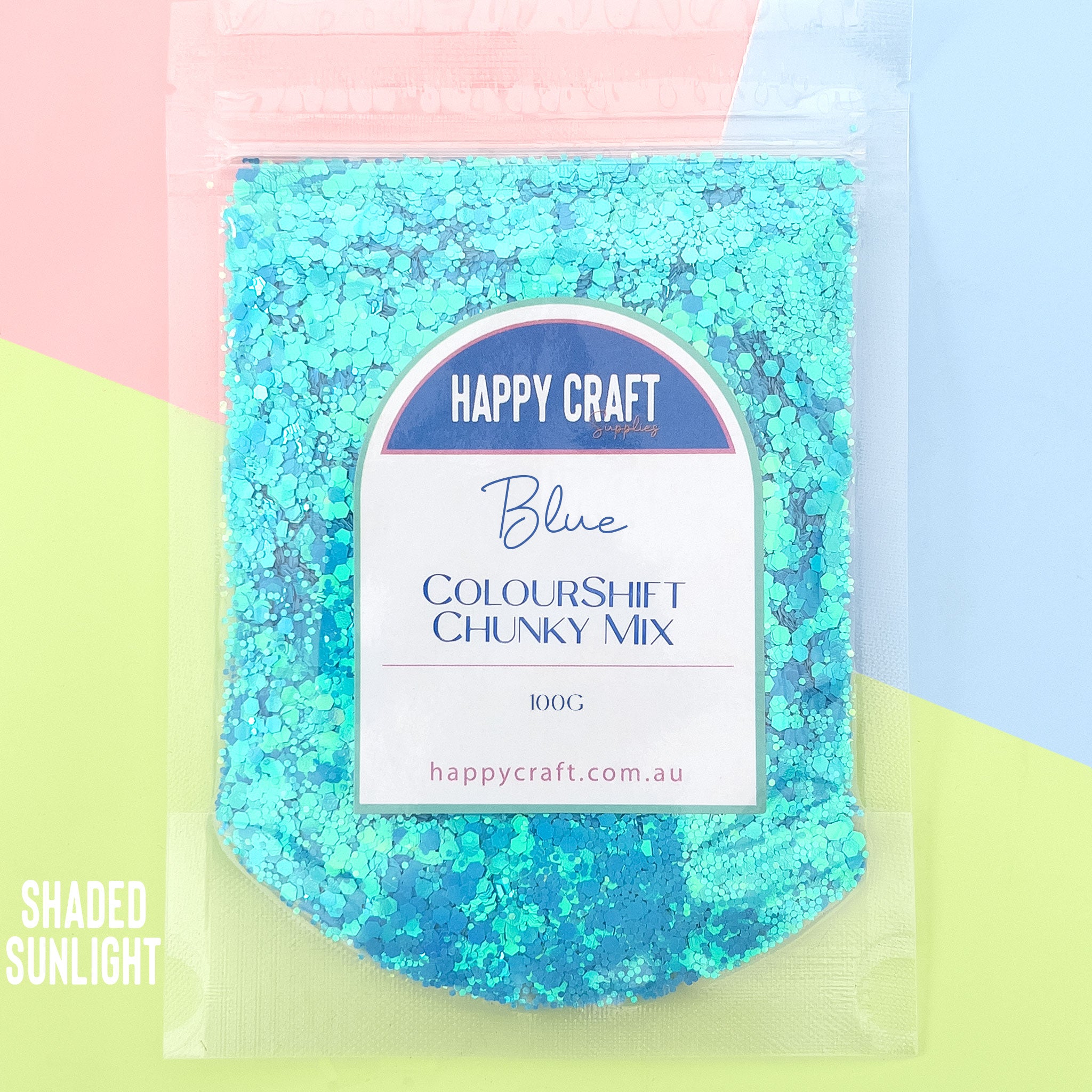 Chunky Glitter Colour Shift Mix - Blue