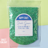 Chunky Glitter Colour Shift Mix - Dark Green