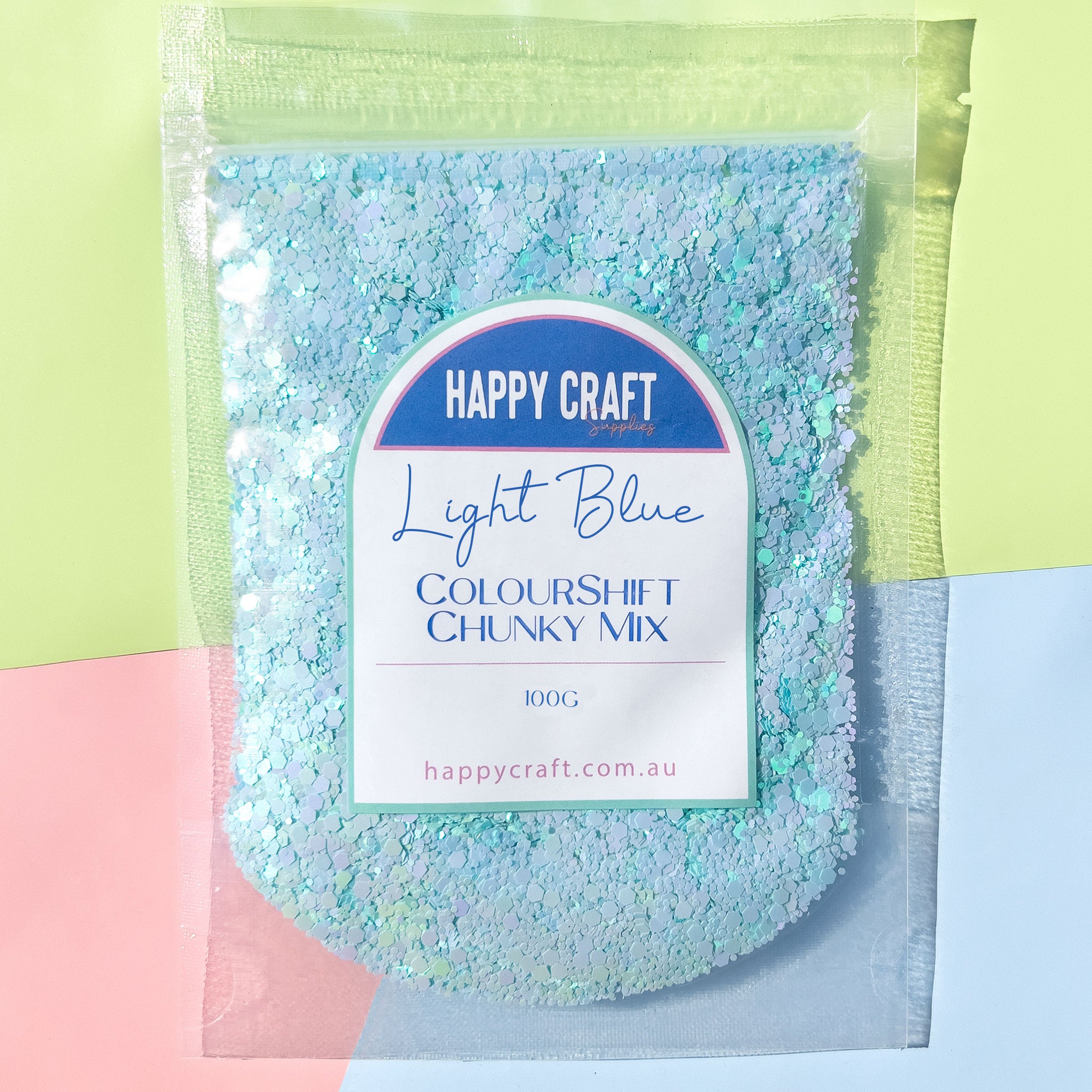 Chunky Glitter Colour Shift Mix - Light Blue